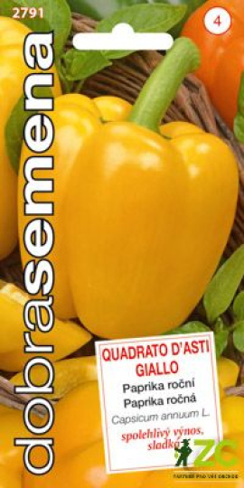 Paprika zeleninová - QUADRATO D´ASTI GIALLO / Dobrá semena