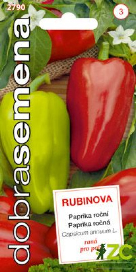 Paprika zeleninová - RUBINOVA  / Dobrá semena